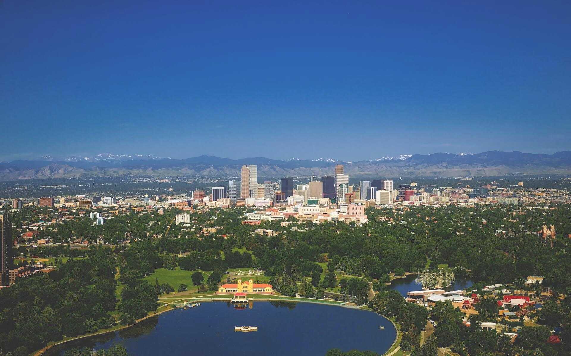 Aerial view of Denver